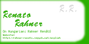 renato rahner business card